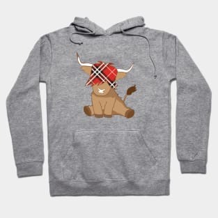 Highland cow tartan Hoodie